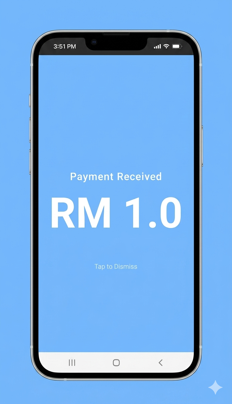 Android Listener App flashing blue